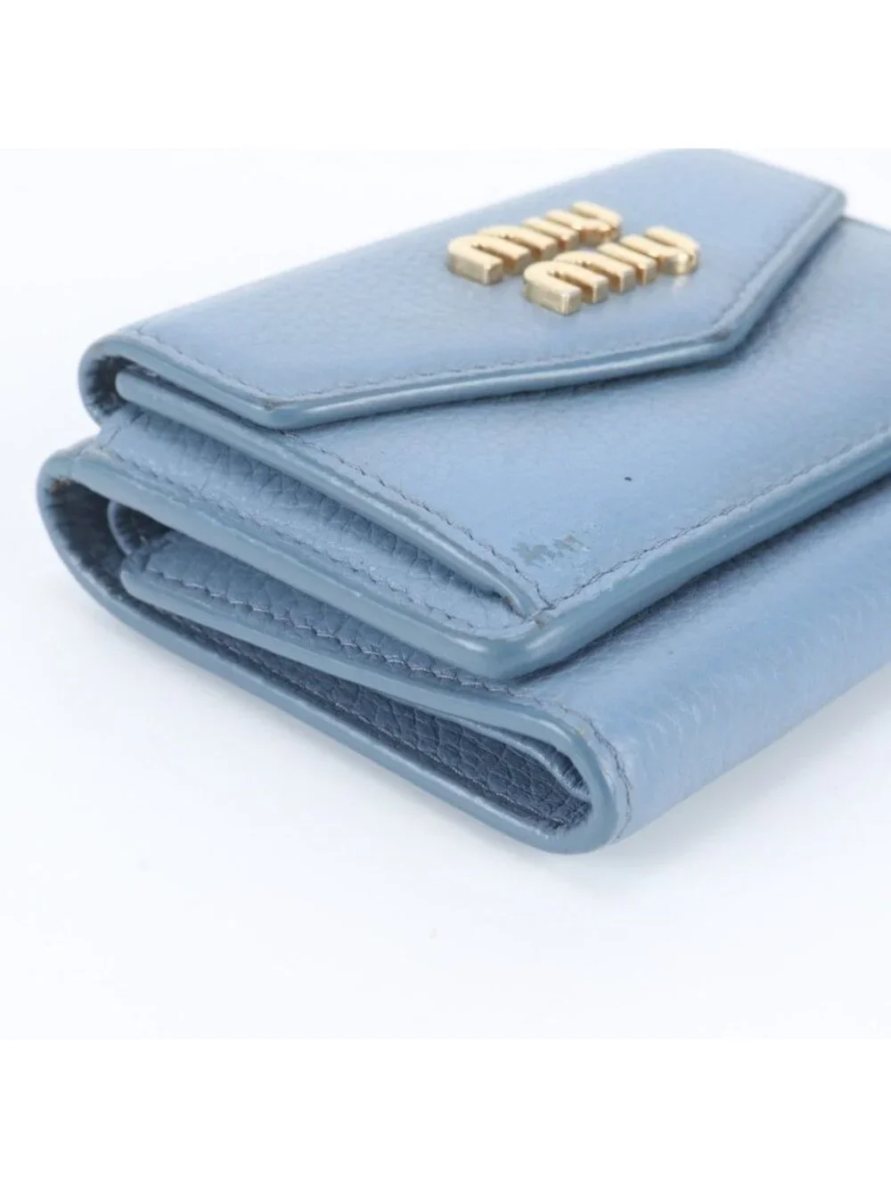 Miu Miu Leather Trifold Wallet Compact
